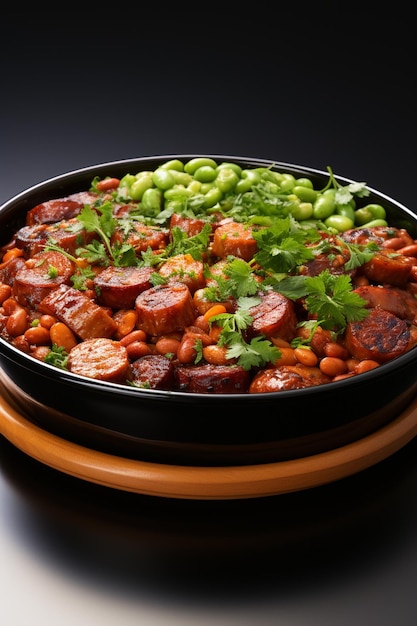 bean brazil food feijoada lunch kale orange dish dinner brazilian bacon black Feijoada