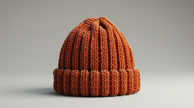 Beanie Mockup on White Background Highly Detailed