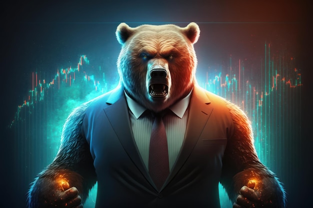 Bear bearish divergence in Stock market and Crypto currency Bear trading with graph Generative Ai