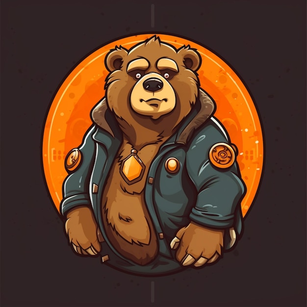 Bear cartoon logo 18