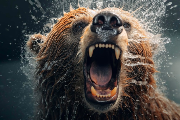 Bear growling Generative AI