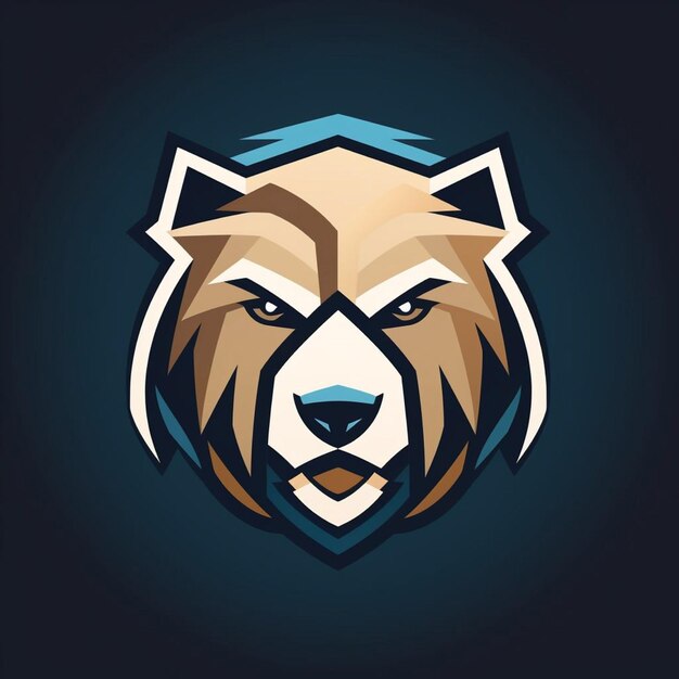 bear head logo illustration