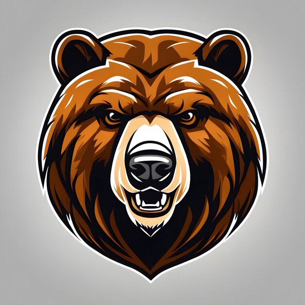 Photo bear mascot logo bear esports logo bear logo design bear gaming logo animal mascot logo illustration animal gaming logo bear illustration ai generative