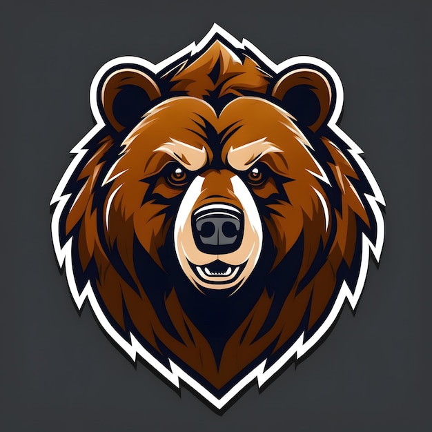 Photo bear mascot logo bear esports logo bear logo design bear gaming logo animal mascot logo illustration animal gaming logo bear illustration ai generative