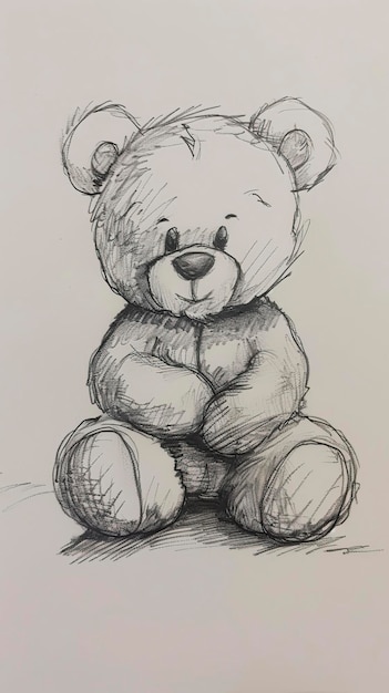 Photo bear sketch for baby bear drawing