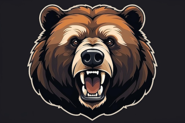 Bear vector grizzly icon illustation