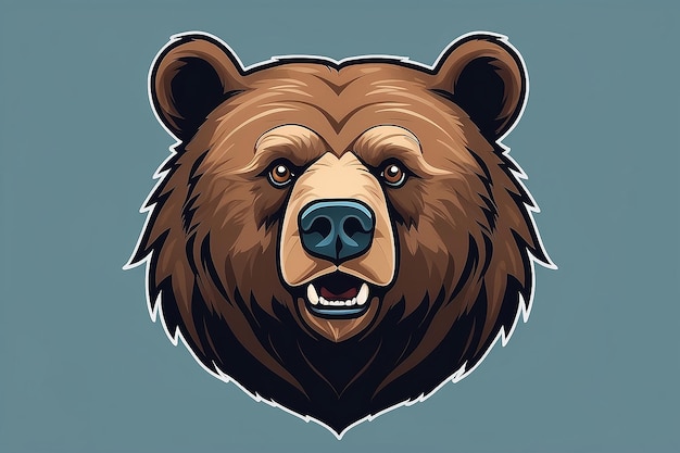 Bear vector grizzly icon illustation