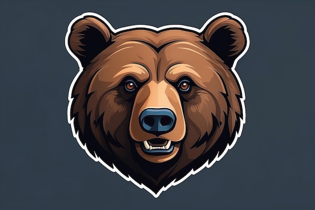 Bear vector grizzly icon illustation