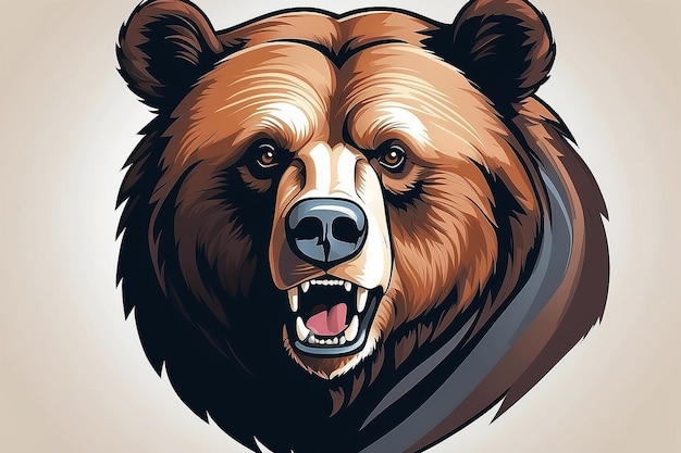 Bear vector grizzly icon illustation