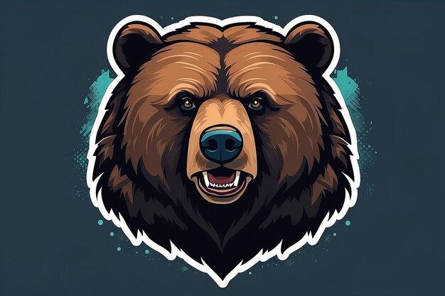 Photo bear vector grizzly icon illustation