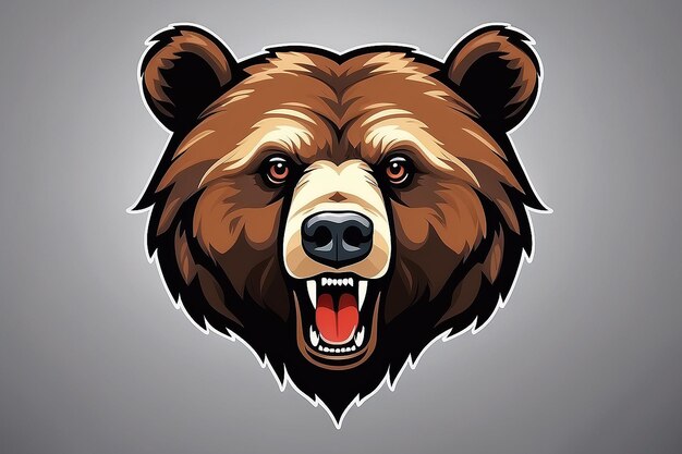 Bear vector grizzly icon illustation