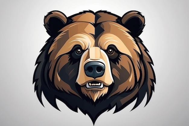 Bear vector grizzly icon illustation