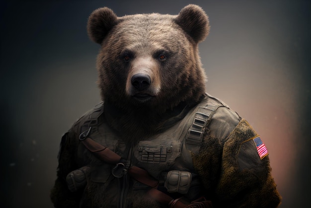 A bear with a badge that says'the walking dead '