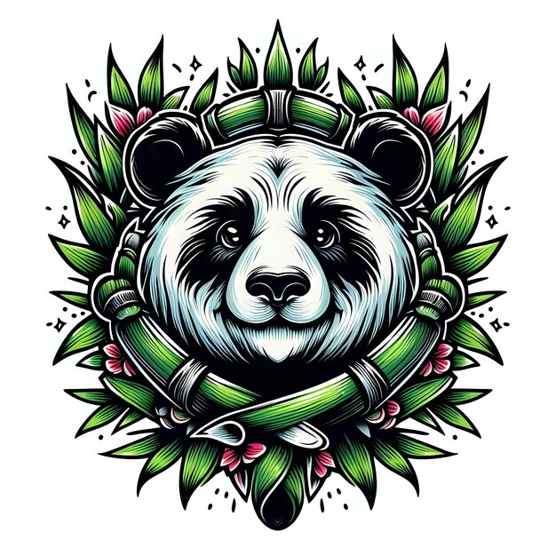 Photo a bear with a green wreath on its head