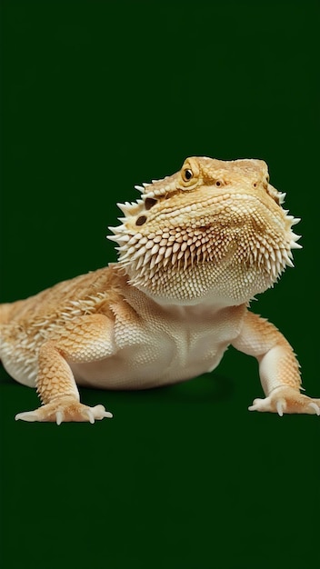 Bearded Dragons pet front view full body isolate on transparency background PNG