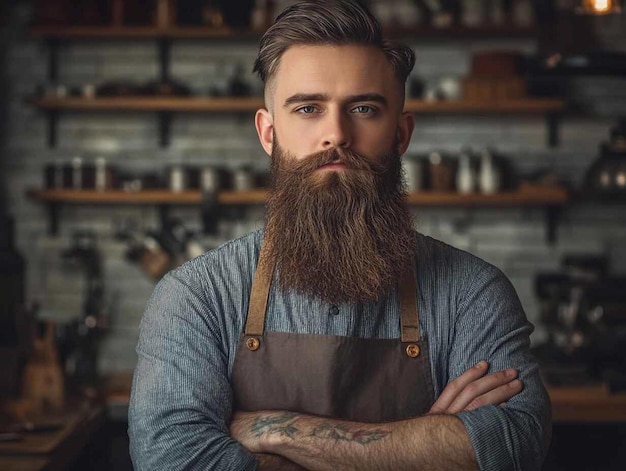 a bearded man with a long beard and a long beard