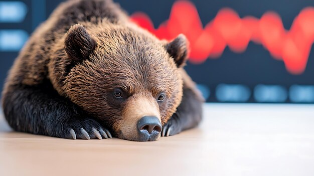 Photo bearish decline strategy struggling business