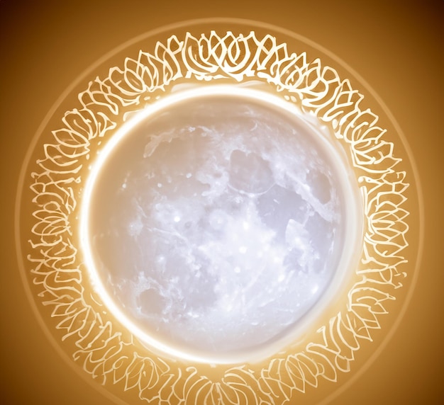 Beautiful 3d decorative moon and mosque light ramadan kareem realistic background concept