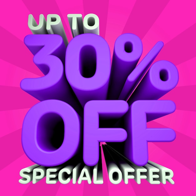 A beautiful 3d illustration with sales promotion banner for big sales Discount and Special Offer