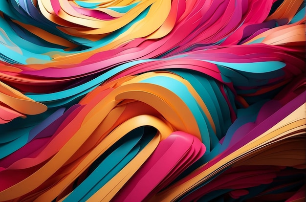 Beautiful Abstract 3D Background with Smooth Silky Shape