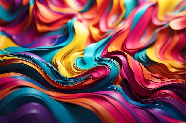 Beautiful Abstract 3D Background with Smooth Silky Shape