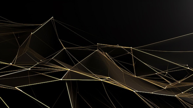 Beautiful abstract art in black and gold