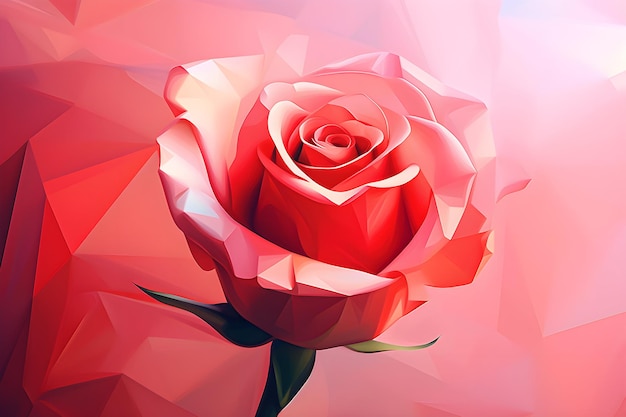 Beautiful abstract background of a rose flower generative ai