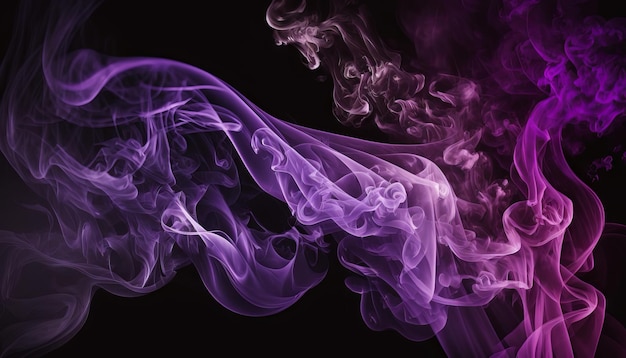 Beautiful abstract background with purple smoke texture Generative ai