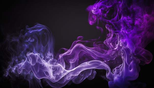 Beautiful abstract background with purple smoke texture Generative ai