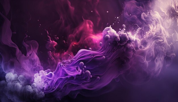 Beautiful abstract background with purple smoke texture Generative ai