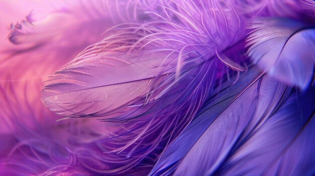 Photo beautiful abstract color purple and pink feathers