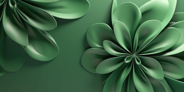 Beautiful abstract green floral design background beautiful Generative AI AIG32