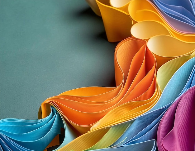 Beautiful abstract paper roll with beautiful colors