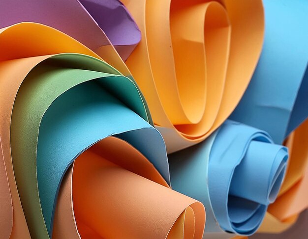 Beautiful abstract paper roll with beautiful colors