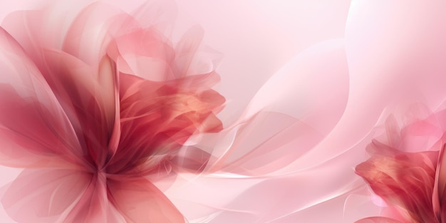 Beautiful abstract pink transparent floral design background beautiful Generative AI AIG32