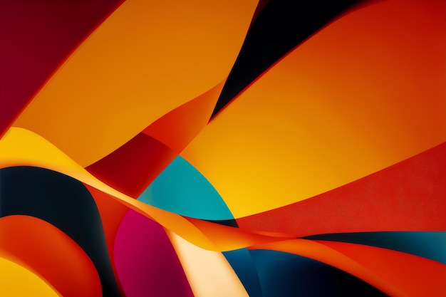 A beautiful abstract symphony background A Kaleidoscope of Vibrant Shapes and Figures Copy space Generative AI