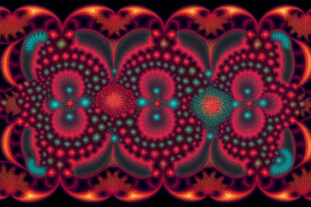 A beautiful abstract symphony background A Kaleidoscope of Vibrant Shapes and Figures Copy space Generative AI