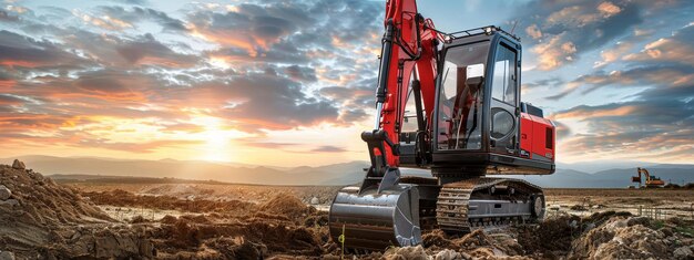 Photo a beautiful advertisement for a heavy equipment rental company feature a takeuchi mini excavator eyecatching professional ar 83 style raw v 6 job id 4cf6ed164d3d4e559ef7d083cf493c81