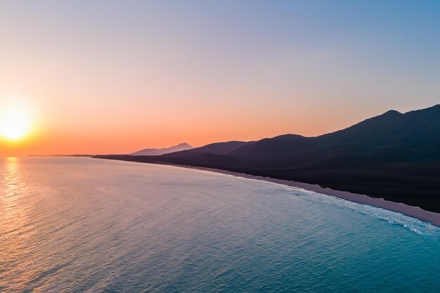 beautiful aerial seaside landscape