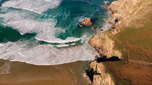 Beautiful aerial view of the coast 