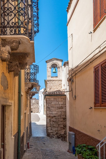 The beautiful alley of castelsardo old city