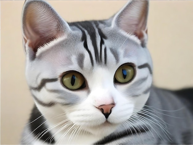 Beautiful American Shorthair Cat AI Generated