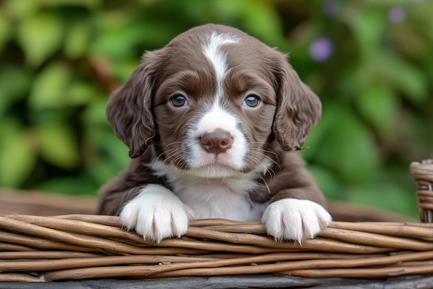 Photo beautiful american spaniel puppy