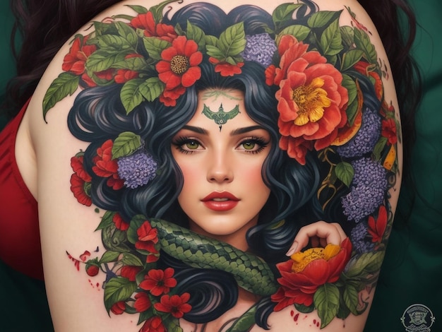 A beautiful american traditional tattoo