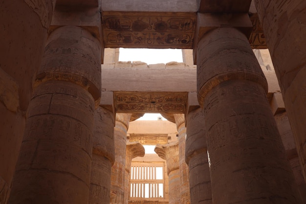 beautiful ancient egyptian monuments at Karnak temple in Luxor, Egypt