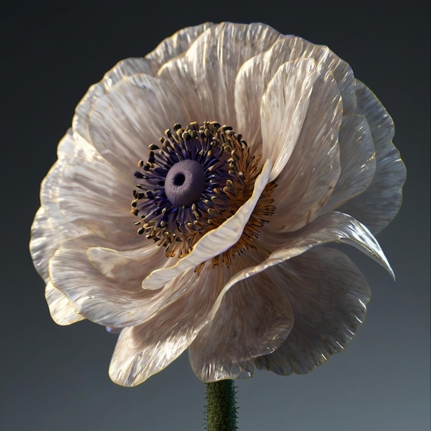 Beautiful anemone illustration with realistic style