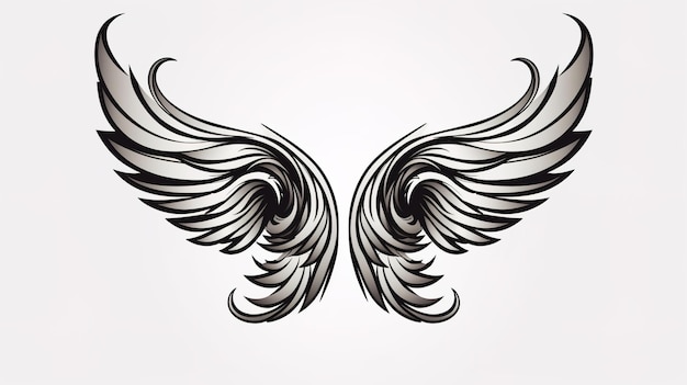 Beautiful angel wing pattern design