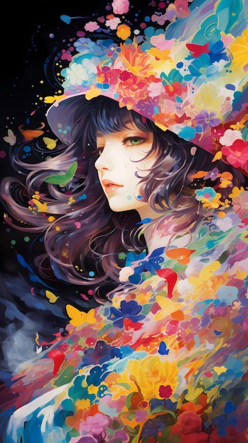 Beautiful anime girl illustration