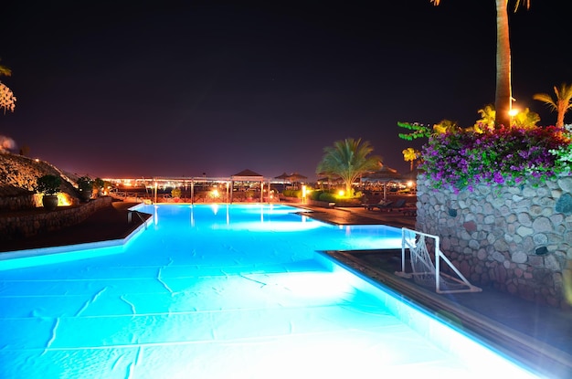 Beautiful Arabian night in a hotel of Egypt Sharm elSheikh