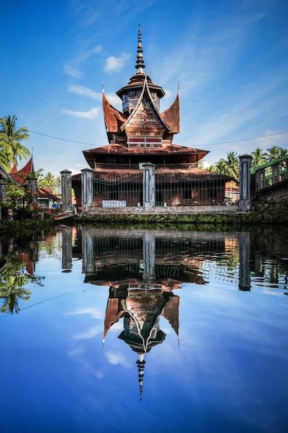 beautiful Archiecture of an Old Mosque in West Sumatera, Indonesia